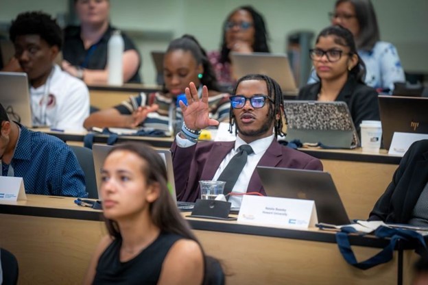 Group of students during a workshop discussion