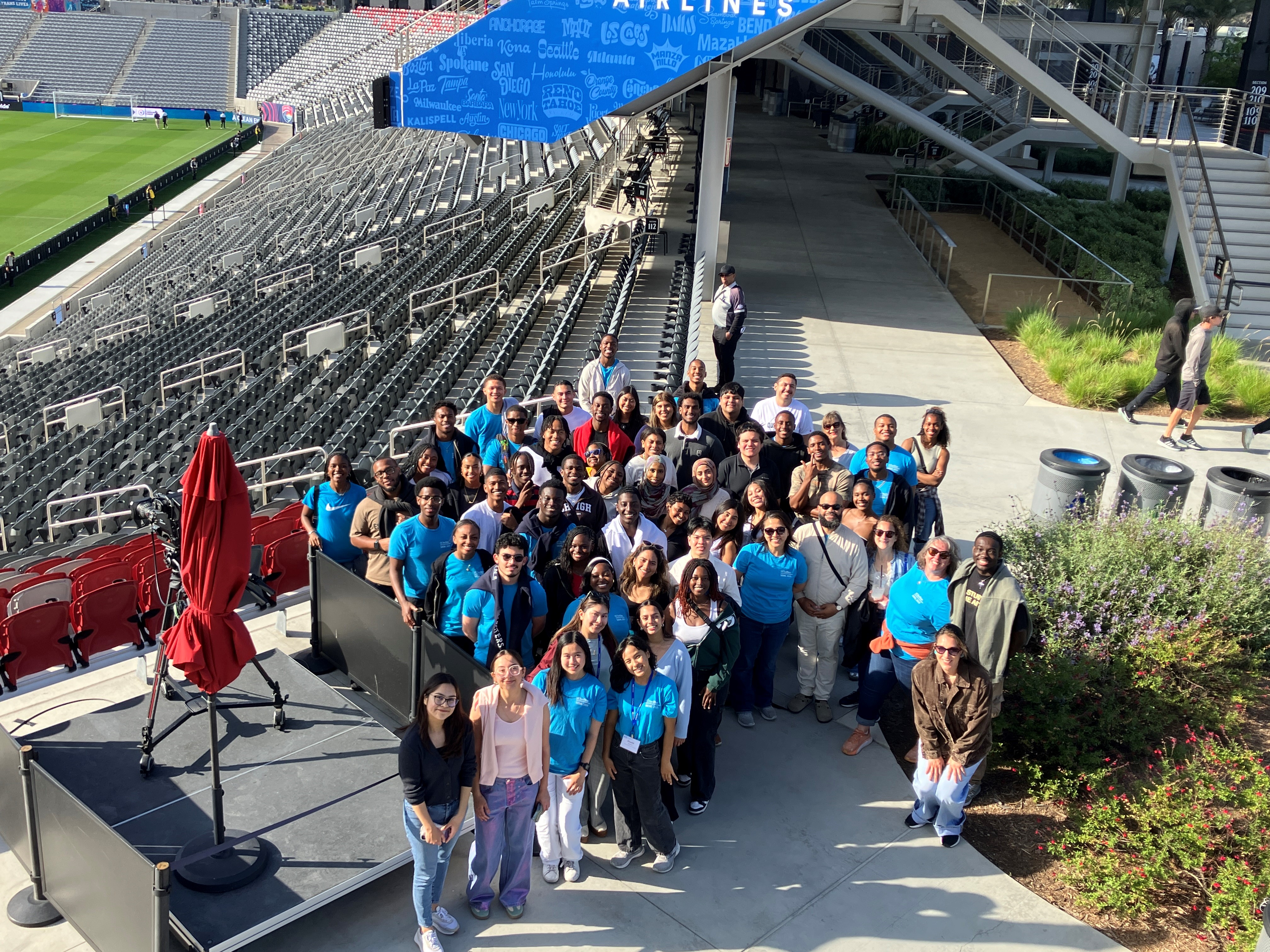 group photo at Snapdragon Stadium