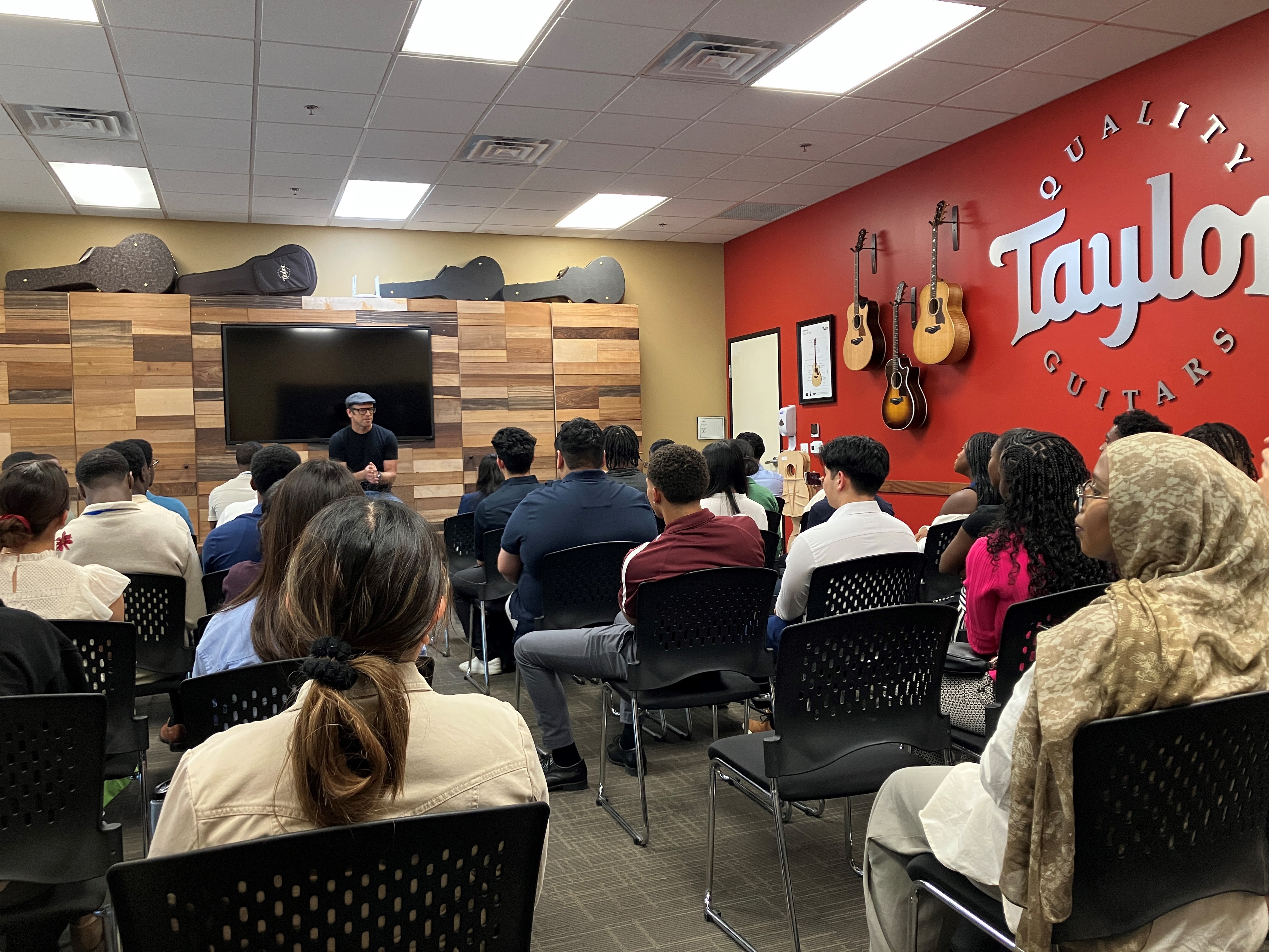 Photo at Discussion with CEO of Taylor Guitars
